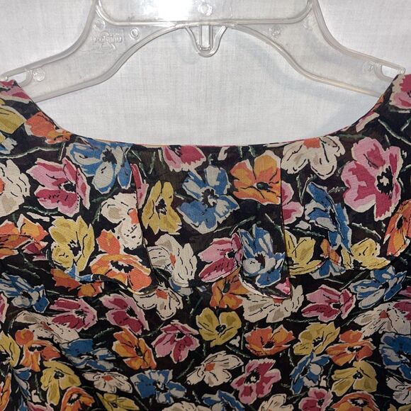 Lauren Ralph Lauren Women’s Dressy Blouse Size Medium Multicolor Floral Party - Picture 9 of 12